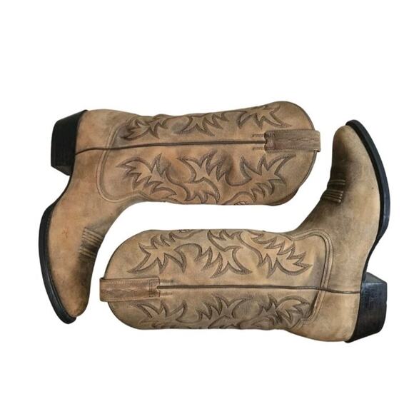 Ariat Western Boots Mens 11.5 Heritage R Toe Distressed Brown Style#34729 Cowboy - Picture 4 of 12